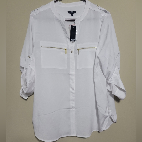 Premise studios XL white blouse NWT - Picture 1 of 4